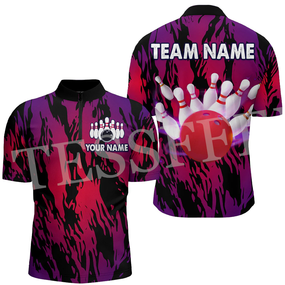 Custom Name Strike Bowling Fla - Short Sleeve Bowling Shirt Retro บทวิจารณ์และราคา