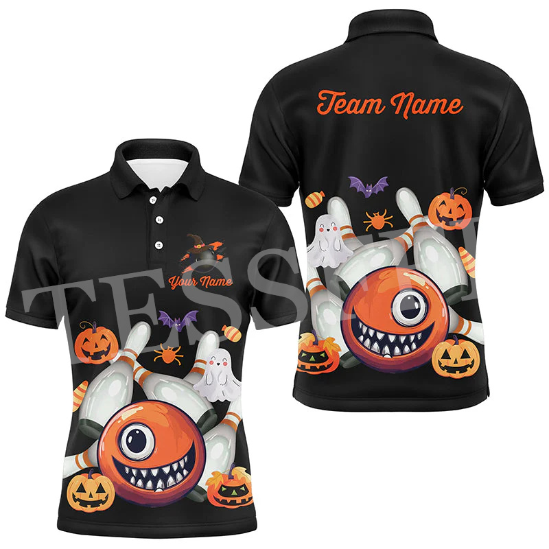 เสื้อโปโลแขนสั้นสไตล์ฮาราจูกุเ - Short Sleeve Bowling Shirt Retro บทวิจารณ์และราคา