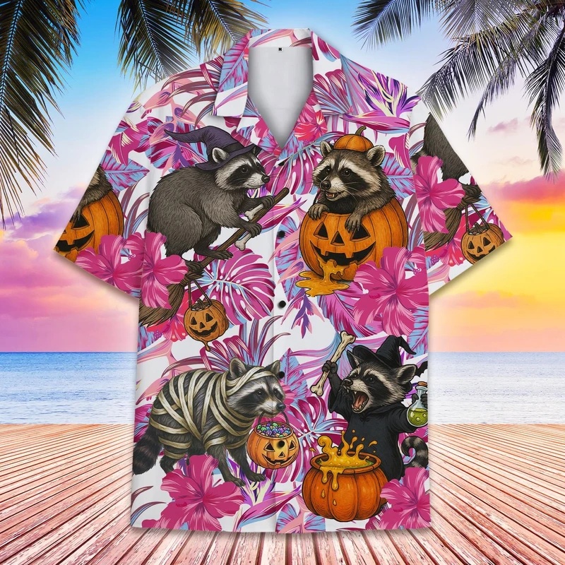 เสื้อเชิ้ตผู้ชายลายฮาโลวีนแฟชั - Vintage Hawaiian Floral Shirt บทวิจารณ์และราคา