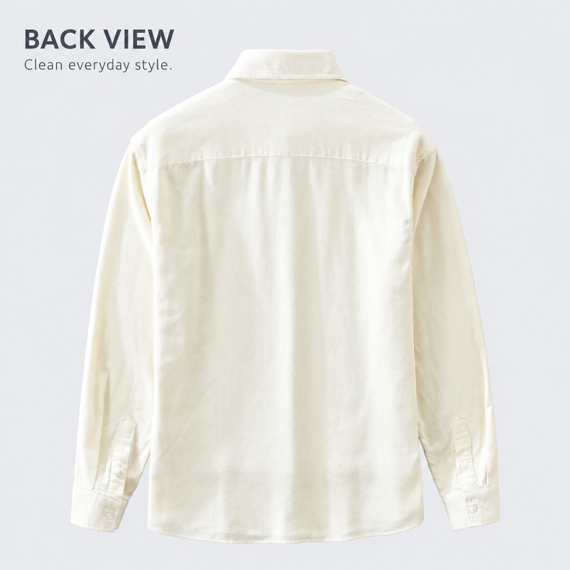 เสื้อเชิ้ตผ้าคอร์ดูรอย 100% คอ - Corduroy Button Up Shirt Men บทวิจารณ์และราคา