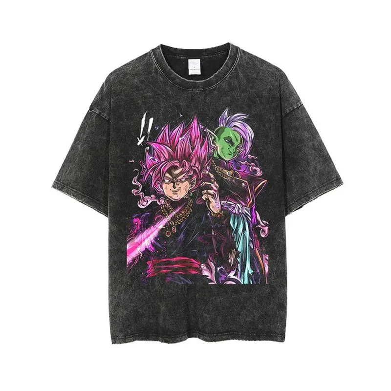 เสื้อยืดโกคูแบล็คโรส ดราก้อนบอ - Acid Wash Vintage Graphic T Shirt บทวิจารณ์และราคา