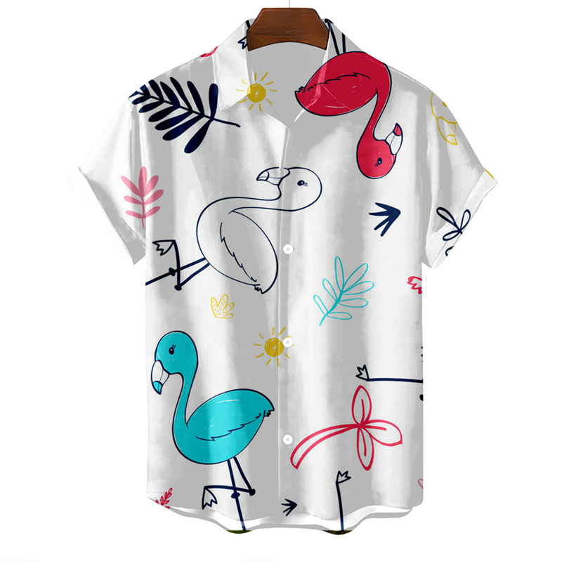 เสื้อผ้าลายนกแมวเสื้อเชิ้ตผู้ช - Vintage Hawaiian Floral Shirt บทวิจารณ์และราคา