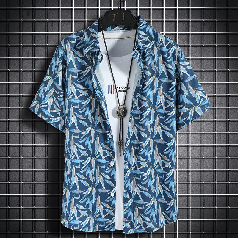 เสื้อชายหาดฮาวาย เสื้อเชิ้ตลํา - Vintage Hawaiian Floral Shirt บทวิจารณ์และราคา