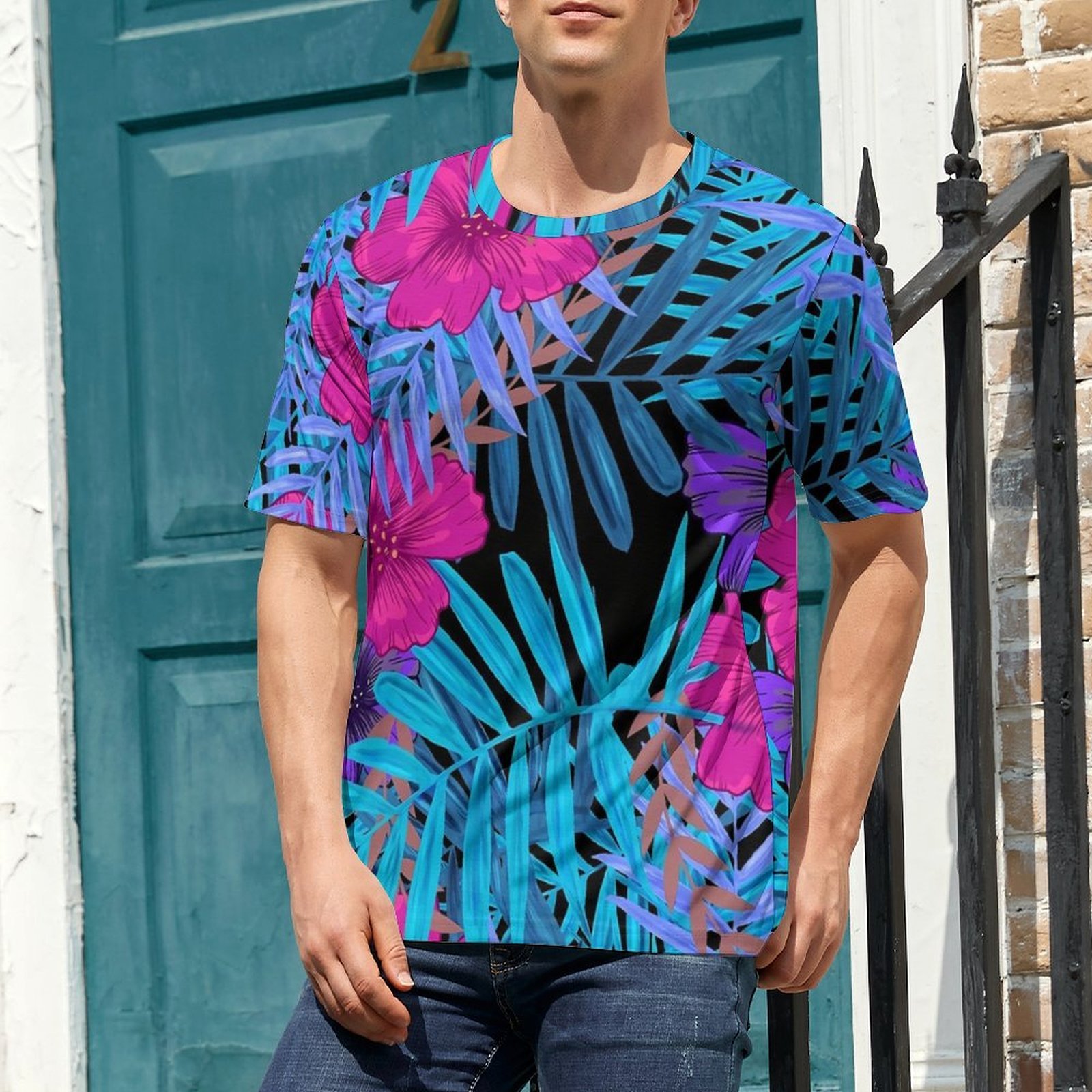 เสื้อยืดโอเวอร์ไซส์ ลายดอกไม้เ - Vintage Hawaiian Floral Shirt บทวิจารณ์และราคา