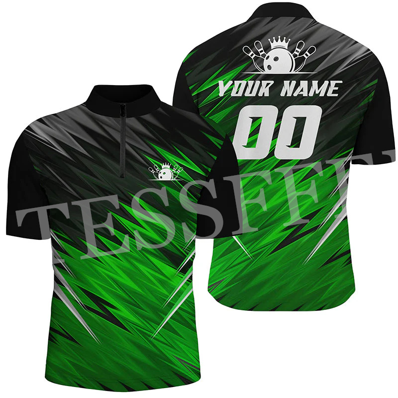 เสื้อโปโลแขนสั้นพิมพ์ลายสำหรับ - Short Sleeve Bowling Shirt Retro บทวิจารณ์และราคา